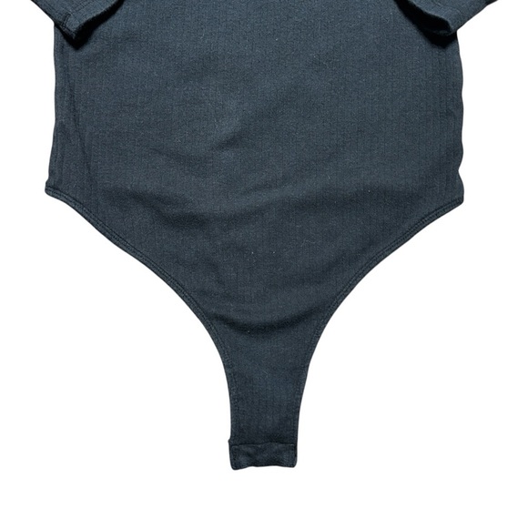 Intimately Free People Black Soft V Neck Long Sleeve Bodysuit Womens S - Picture 3 of 8